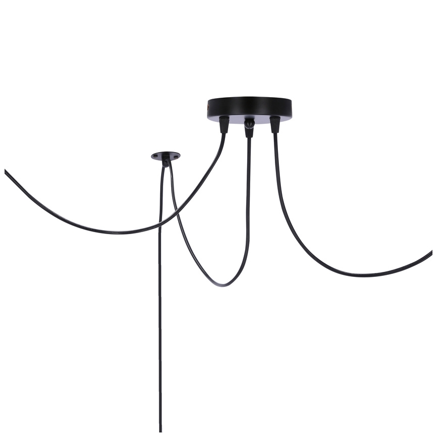 Luster na sajli ASSAM 3xE27/60W/230V crna