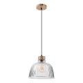 Luster na sajli ASTA 1xE27/60W/230V, Ø 28 cm, hrast