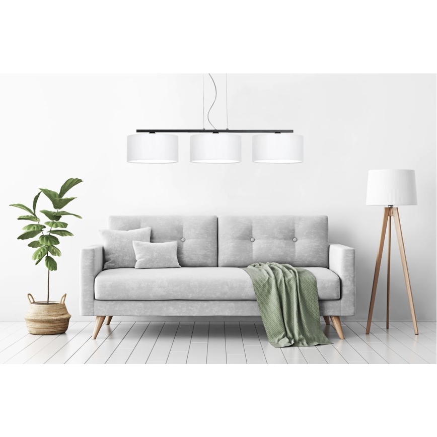Luster na sajli ASTRA 3xE27/60W/230V bijela
