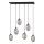 Luster na sajli ASTRAL 6xE14/10W/230V crna/dimna