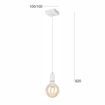 Luster na sajli ASTRID 1xE27/60W/230V bijela