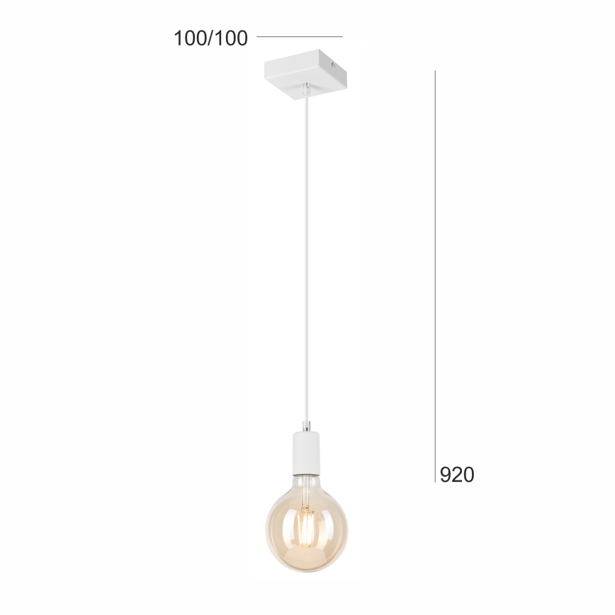 Luster na sajli ASTRID 1xE27/60W/230V bijela