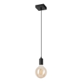 Luster na sajli ASTRID 1xE27/60W/230V matirana crna