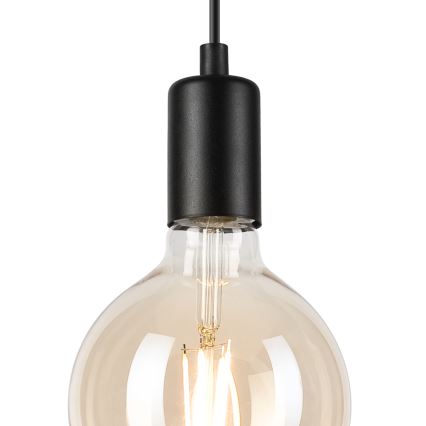Luster na sajli ASTRID 1xE27/60W/230V matirana crna