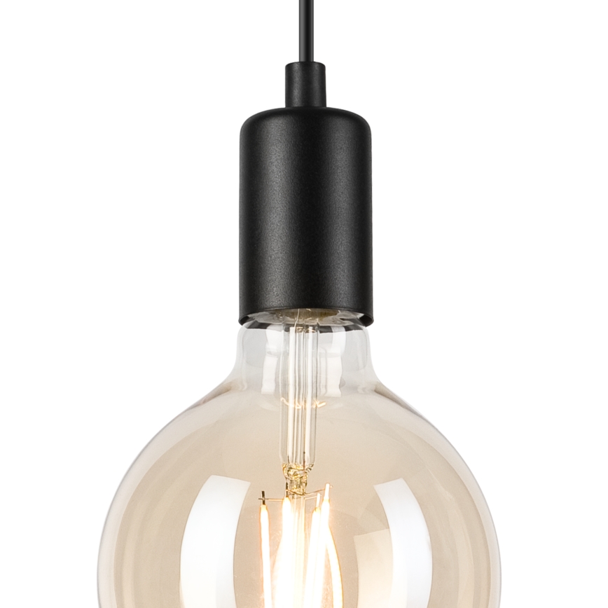 Luster na sajli ASTRID 1xE27/60W/230V matirana crna
