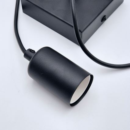 Luster na sajli ASTRID 1xE27/60W/230V matirana crna