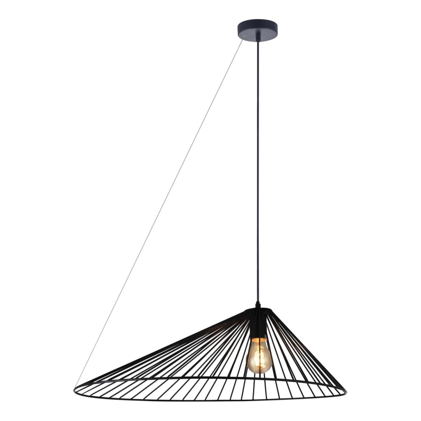Luster na sajli AURORA 1xE27/20W/230V pr. 60 cm crna