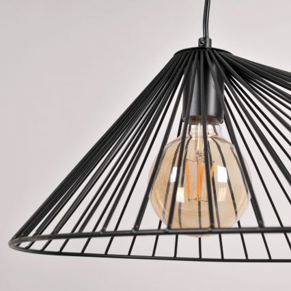 Luster na sajli AURORA 1xE27/20W/230V pr. 60 cm crna