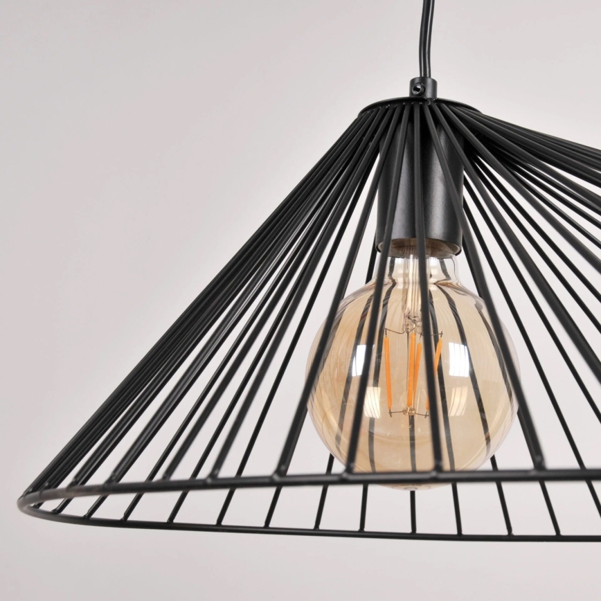 Luster na sajli AURORA 1xE27/20W/230V pr. 60 cm crna