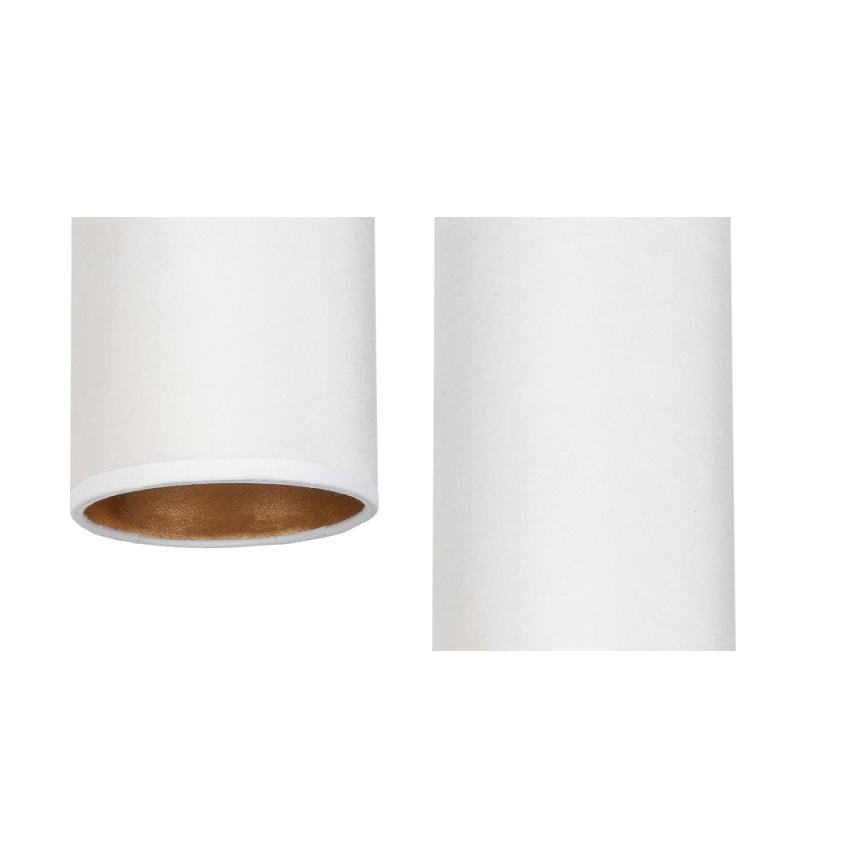 Luster na sajli AVALO 2xE27/60W/230V pauk bijela/bakrena
