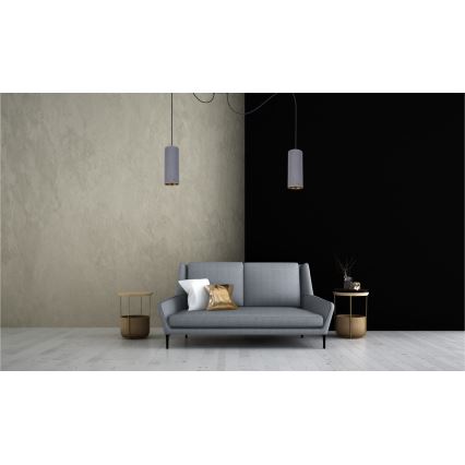 Luster na sajli AVALO 2xE27/60W/230V pauk siva