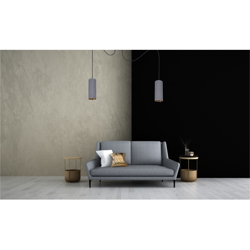 Luster na sajli AVALO 2xE27/60W/230V pauk siva