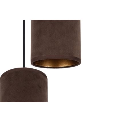Luster na sajli AVALO 2xE27/60W/230V pauk smeđa/bakrena