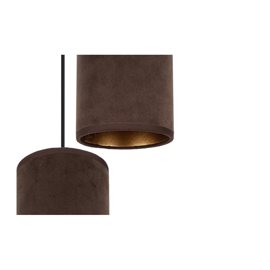 Luster na sajli AVALO 2xE27/60W/230V pauk smeđa/bakrena