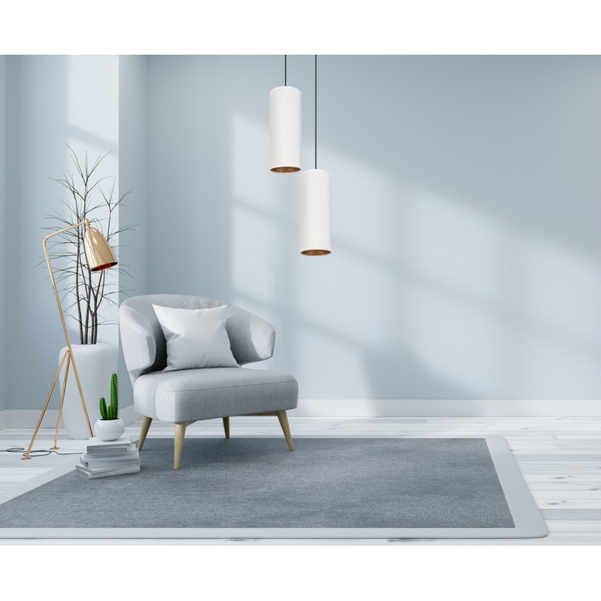 Luster na sajli AVALO 2xE27/60W/230V pr. 20 cm bijela