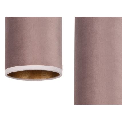 Luster na sajli AVALO 3xE27/60W/230V pauk ružičasta/bakrena