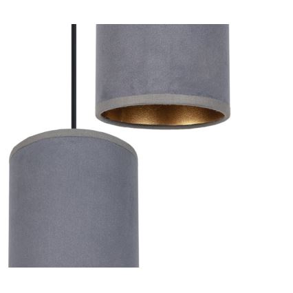 Luster na sajli AVALO 3xE27/60W/230V pauk siva