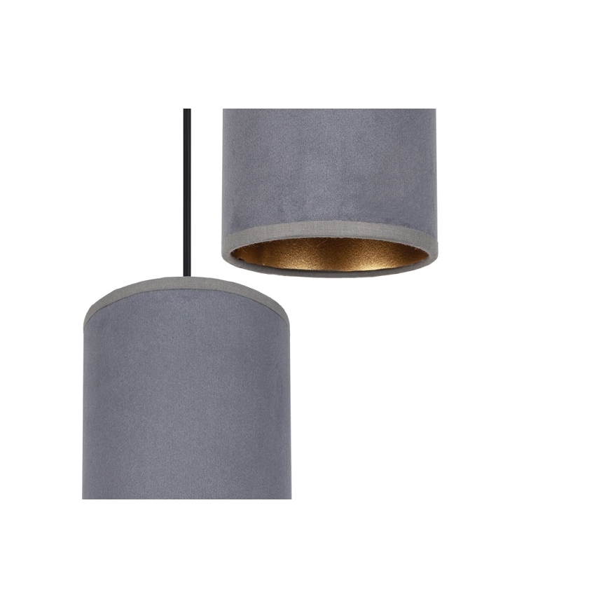 Luster na sajli AVALO 3xE27/60W/230V pauk siva