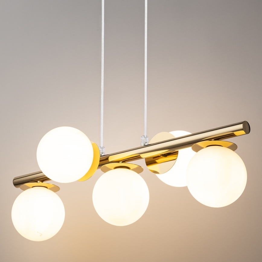 Luster na sajli AVOLA 5xG9/12W/230V zlatna