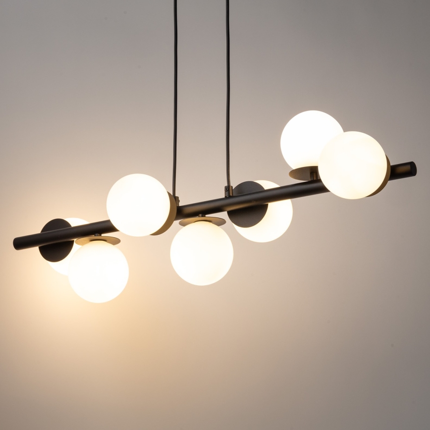 Luster na sajli AVOLA 7xG9/12W/230V crna