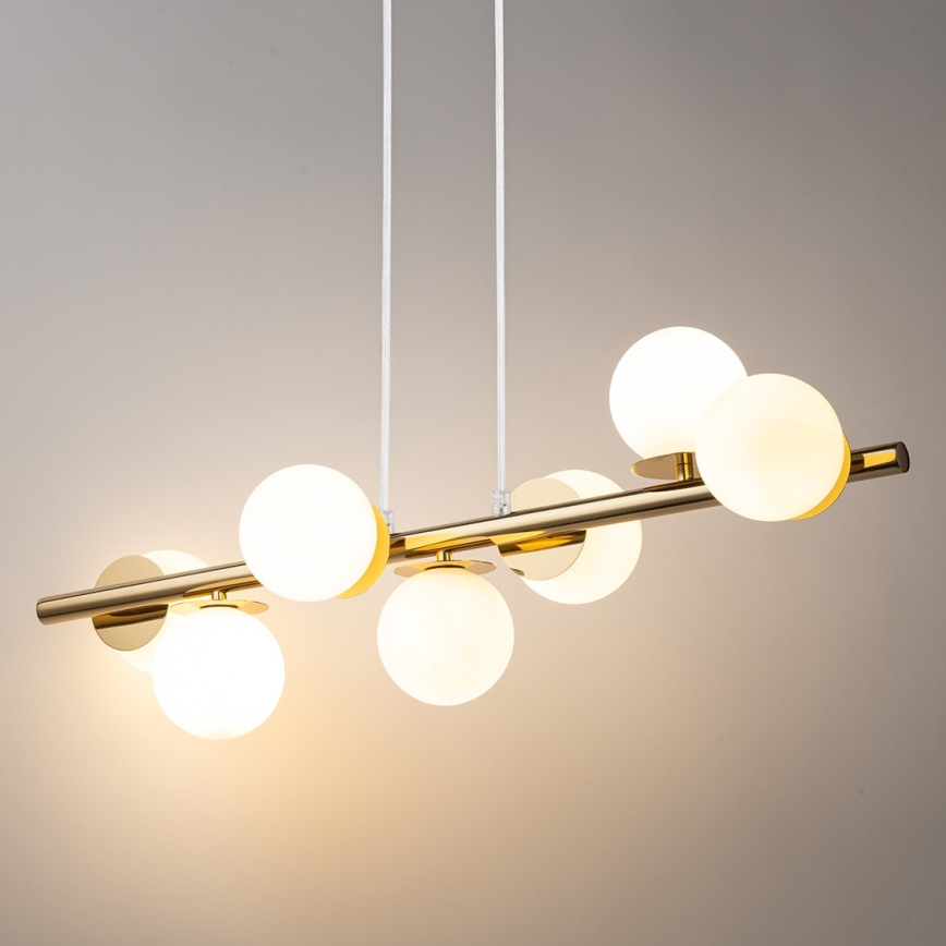 Luster na sajli AVOLA 7xG9/12W/230V zlatna