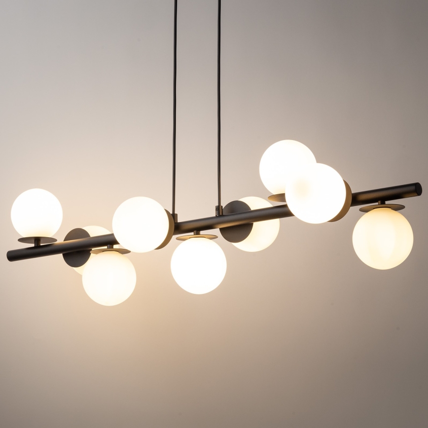 Luster na sajli AVOLA 9xG9/12W/230V crna