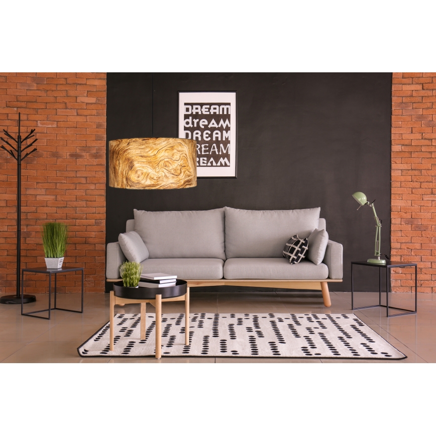 Luster na sajli AXEL 1xE27/60W/230V bež/smeđa pr. 40 cm