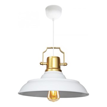 Luster na sajli AYD 1xE27/40W/230V bijela/zlatna
