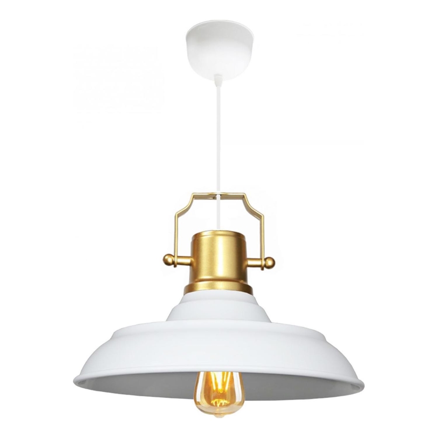 Luster na sajli AYD 1xE27/40W/230V bijela/zlatna