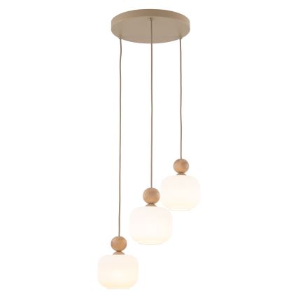 Luster na sajli BALLO 3xE14/10W/230V bež