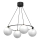 Luster na sajli BALLO 4xE27/15W/230V crna/bijela