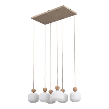 Luster na sajli BALLO 6xE14/10W/230V bež