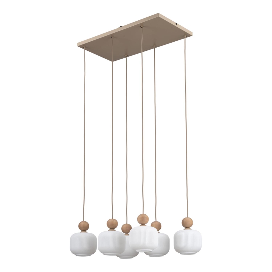 Luster na sajli BALLO 6xE14/10W/230V bež