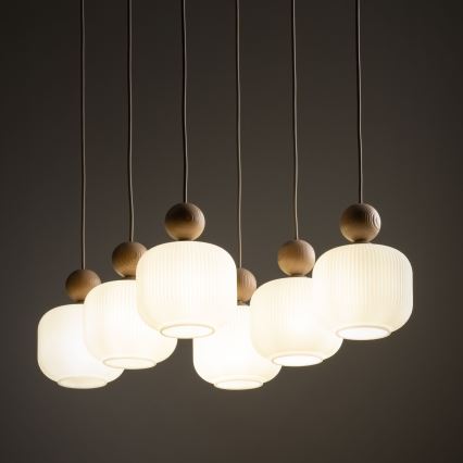 Luster na sajli BALLO 6xE14/10W/230V bež