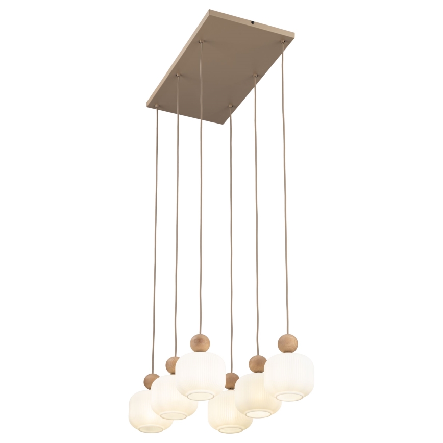 Luster na sajli BALLO 6xE14/10W/230V bež