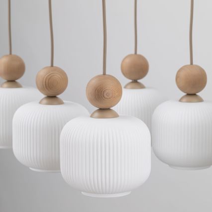 Luster na sajli BALLO 6xE14/10W/230V bež