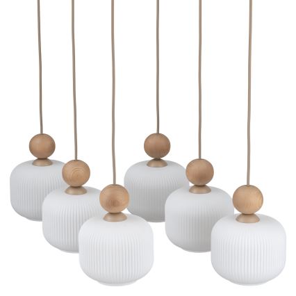 Luster na sajli BALLO 6xE14/10W/230V bež