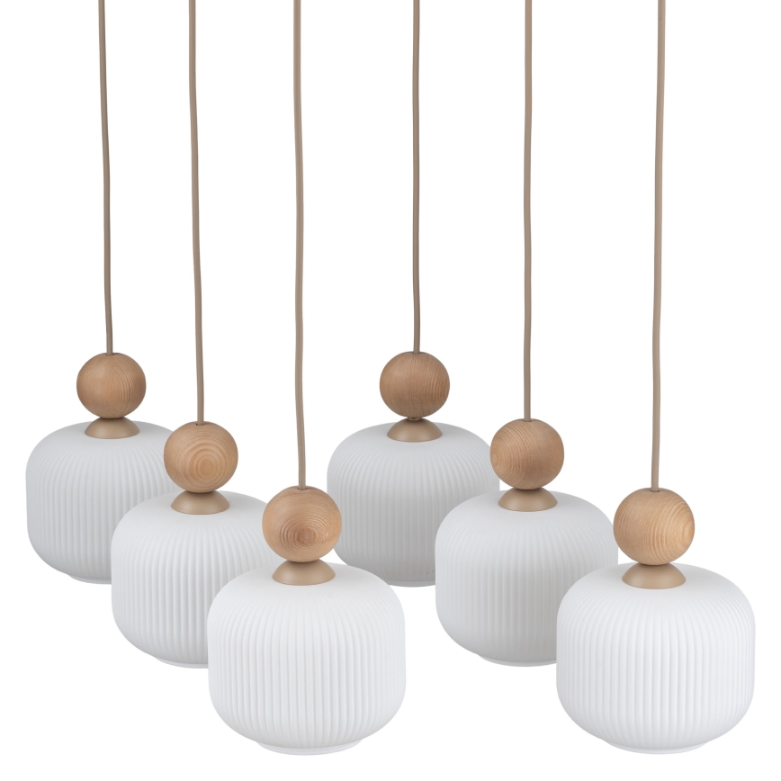 Luster na sajli BALLO 6xE14/10W/230V bež