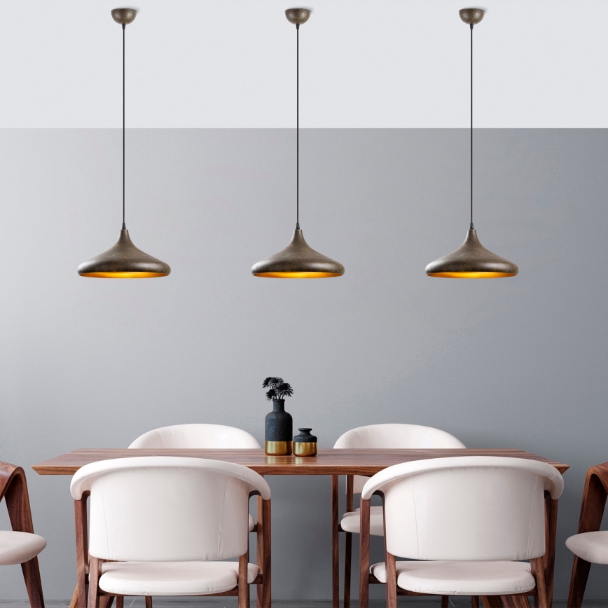Luster na sajli BAREK 1xE27/40W/230V siva