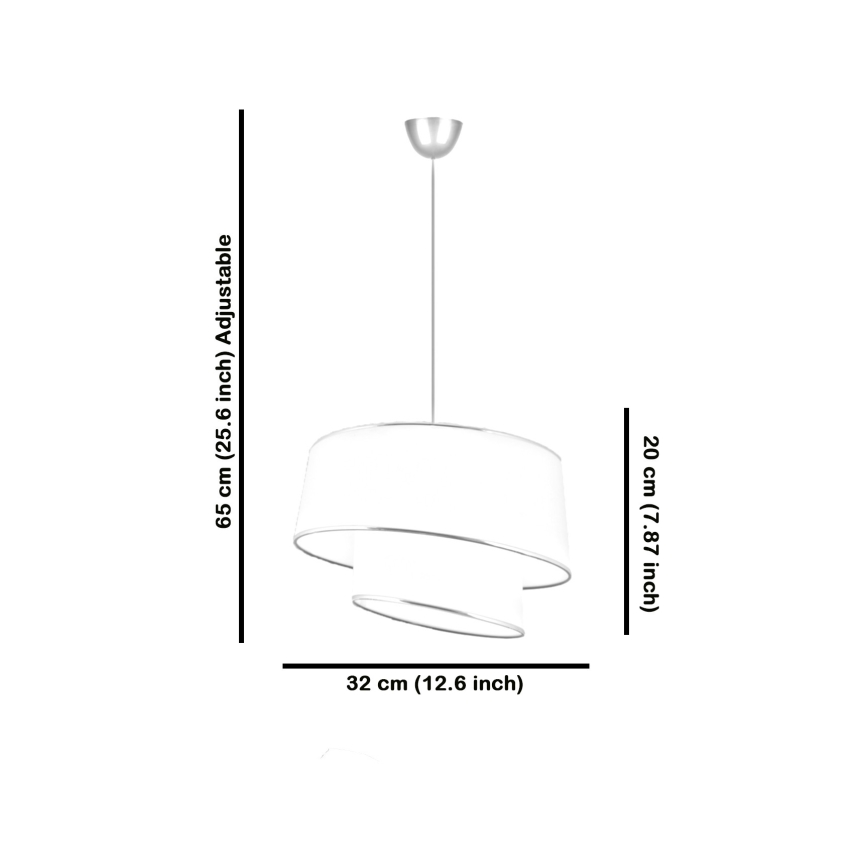 Luster na sajli BARETTE 1xE27/60W/230V smeđa/crna