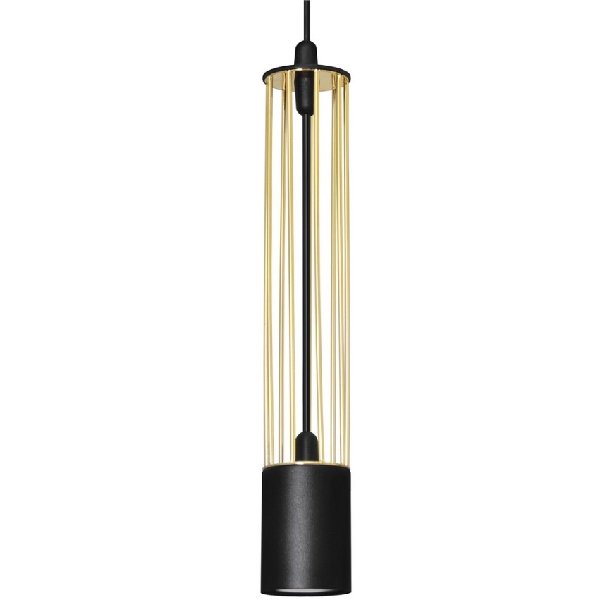 Luster na sajli BARS 1xGU10/20W/230V zlatna/crna