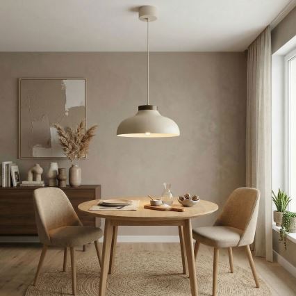 Luster na sajli BASCA 1xE27/15W/230V bež/smeđa