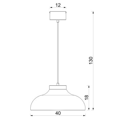Luster na sajli BASCA 1xE27/15W/230V bordo