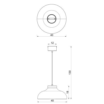 Luster na sajli BASCA 1xE27/15W/230V krem boje