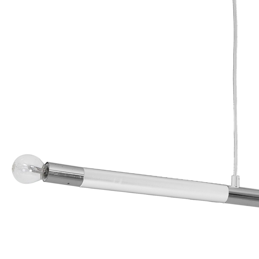 Luster na sajli BASTONE WHITE 2xE14/40W/230V bijela/sjajni krom