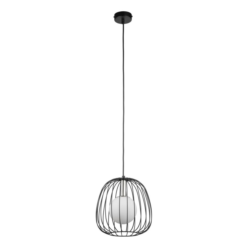 Luster na sajli BELL 1xG9/12W/230V pr. 24 cm crna/sjajni krom