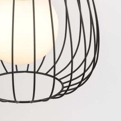 Luster na sajli BELL 1xG9/12W/230V pr. 24 cm crna/sjajni krom