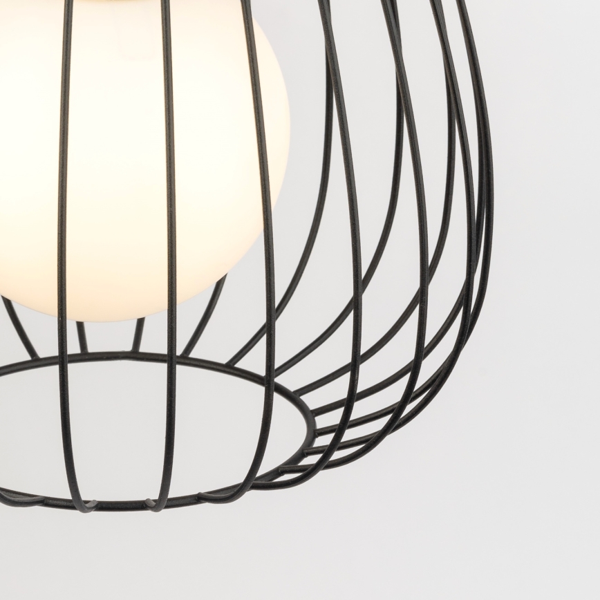 Luster na sajli BELL 1xG9/12W/230V pr. 24 cm crna/sjajni krom