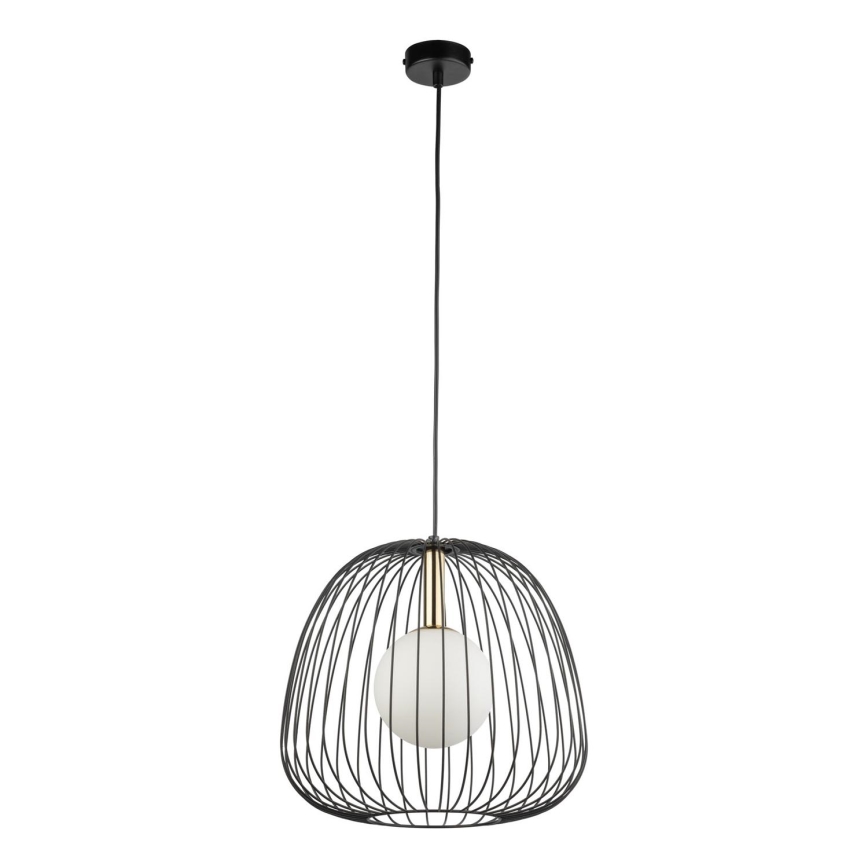 Luster na sajli BELL 1xG9/12W/230V pr. 33 cm crna/zlatna