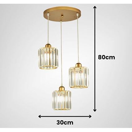 Luster na sajli BELLA 3xE27/40W/230V zlatni